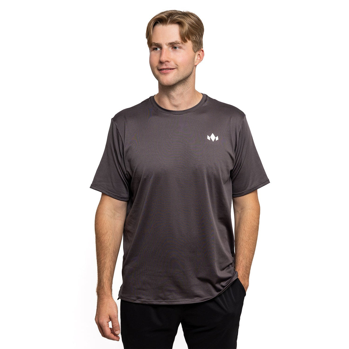 Men’s Essential Crew Neck T-shirt - Charcoal Gray / Xs