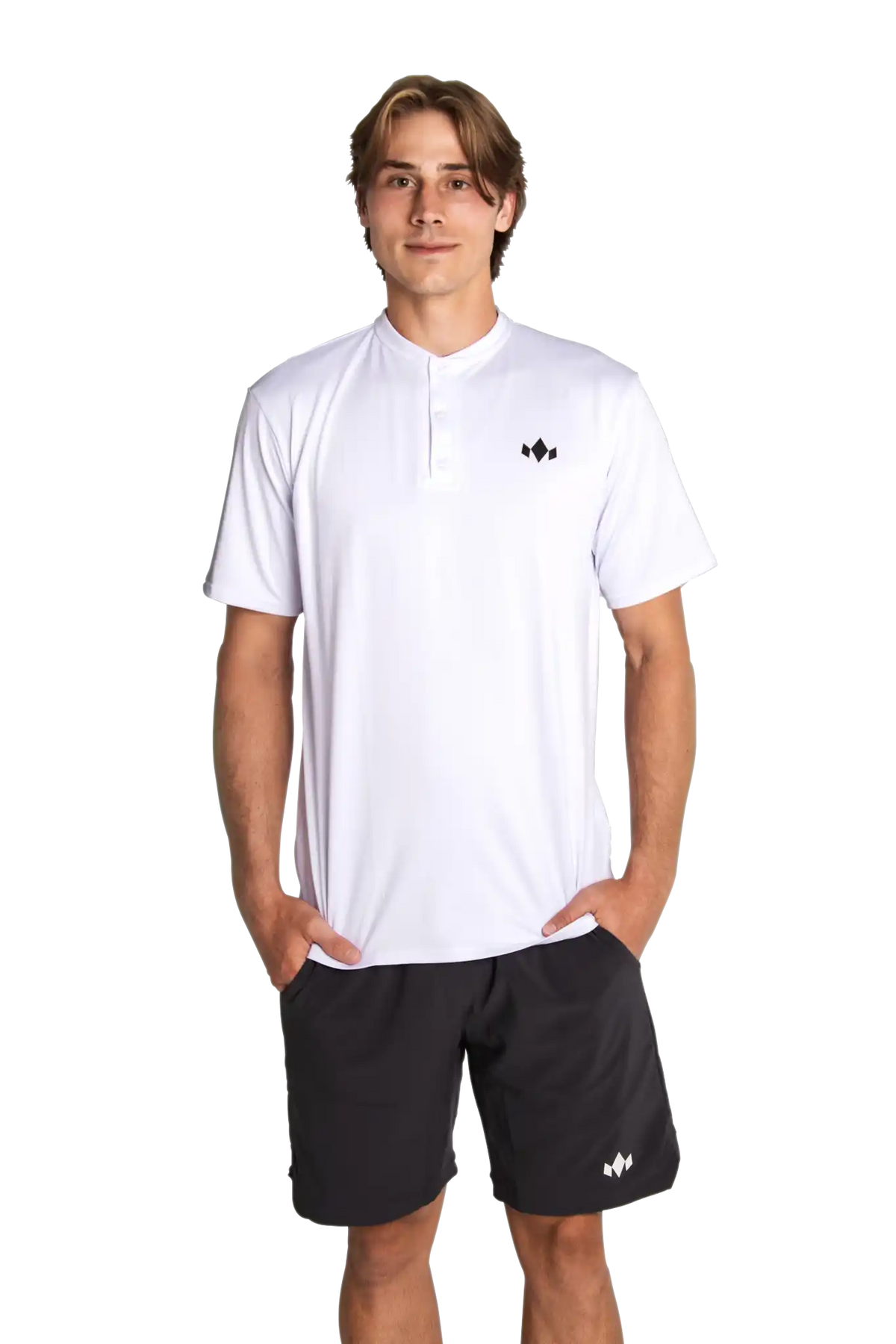 Men’s Essential Henley - White / Xs