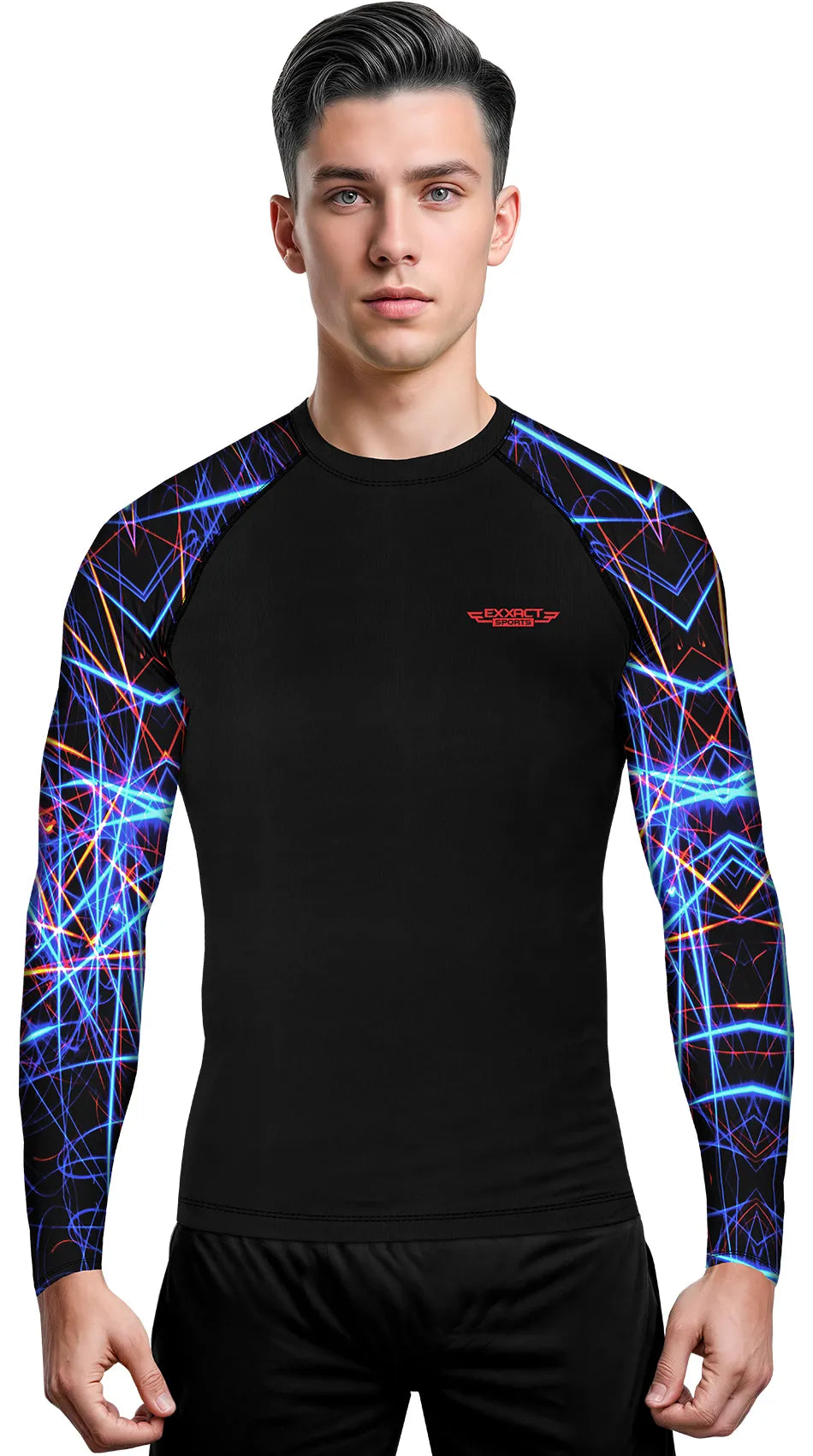 Men’s Lazer Bjj Rash Guard Long Sleeve