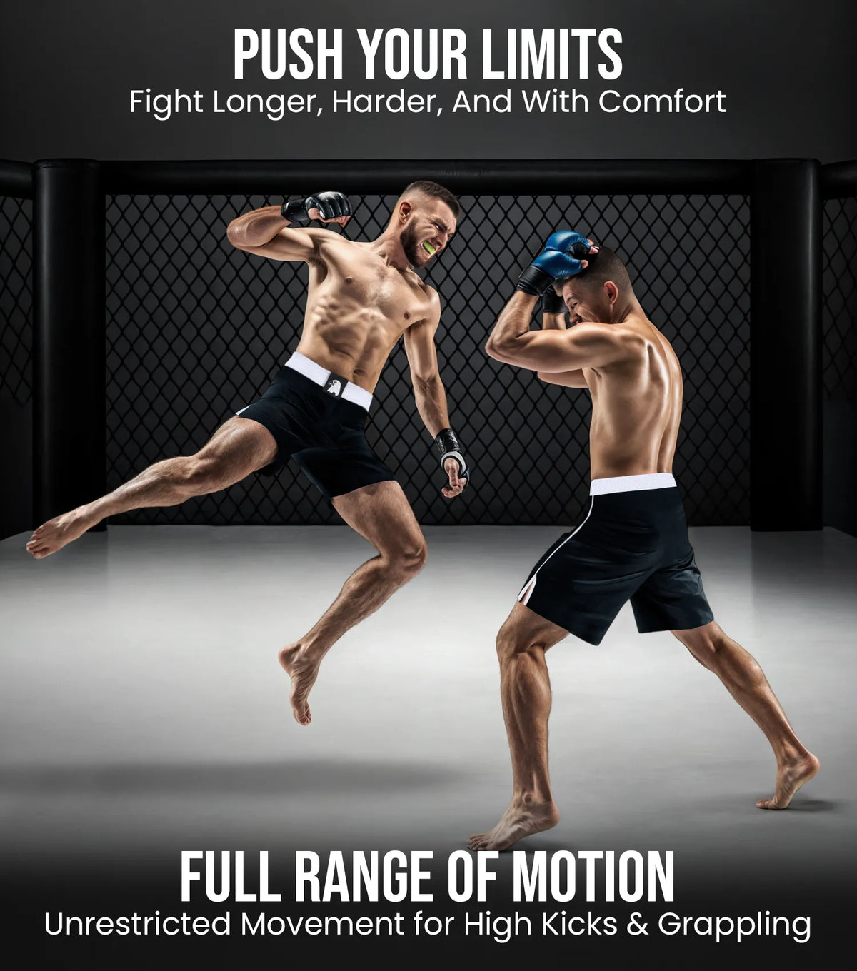 Men’s Mma Shorts Ibjjf Ranked no Gi Bjj Jiu Jitsu for Grappling Boxing Cross Training (silver)