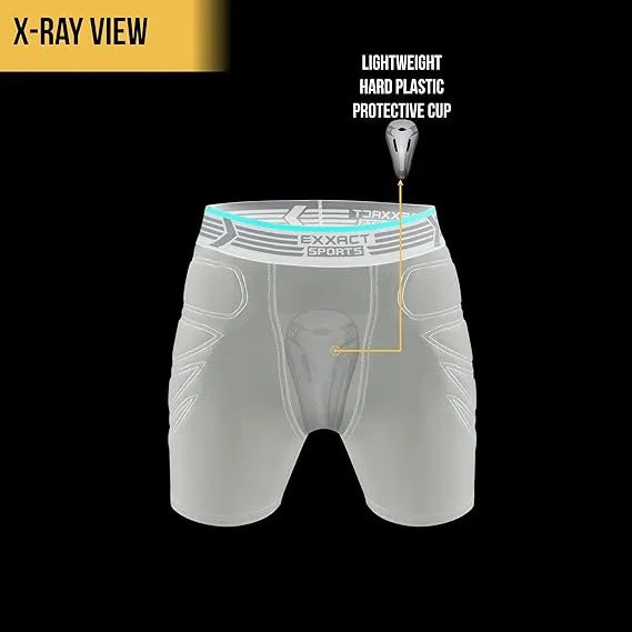 Men’s Padded Sliding Shorts with Hard Protective Cup (gray)