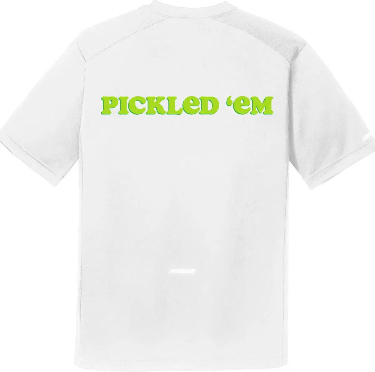 Men’s Pickled ?Em Performance Shirt White