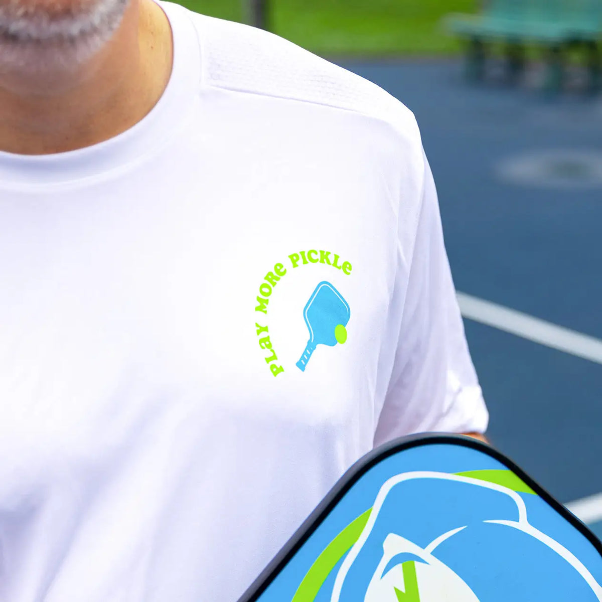 Men’s Pickled ?Em Performance Shirt White