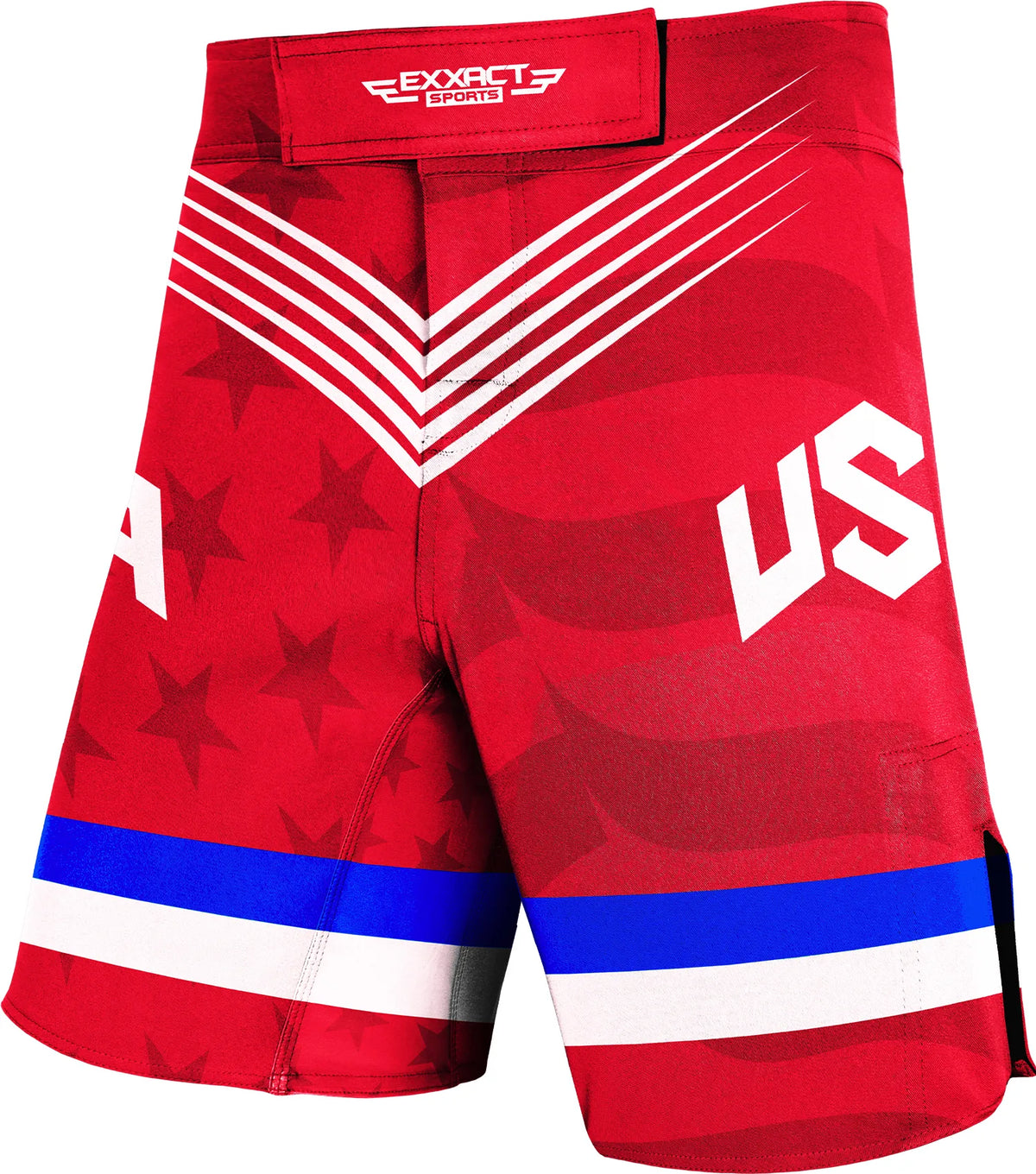 Men’s Pro Mma Shorts No-gi Bjj Jiu Jitsu for Boxing Ufc & Cross Training (red Usa)