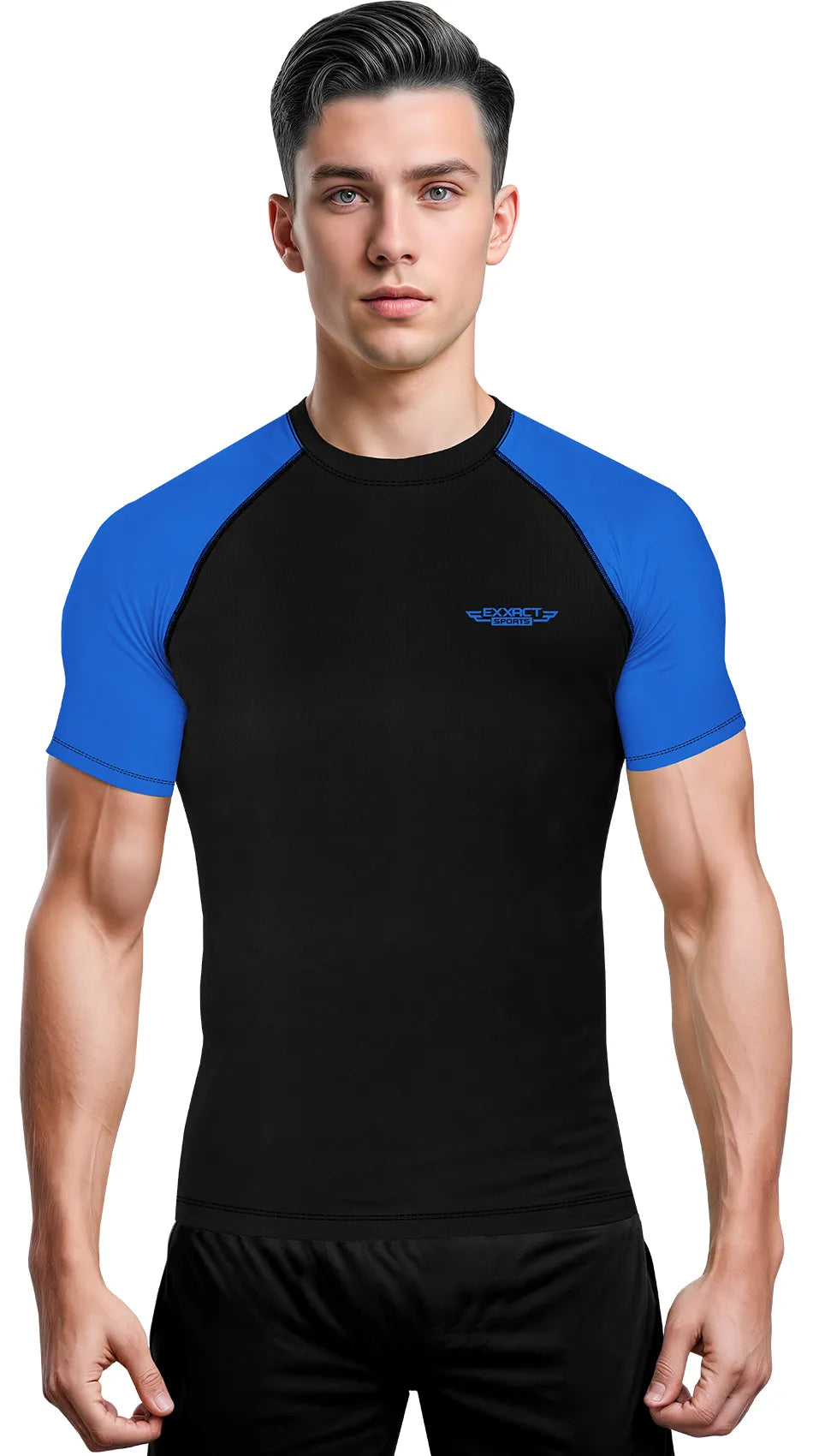 Men’s Royal Blue Bjj Rash Guard Short Sleeve
