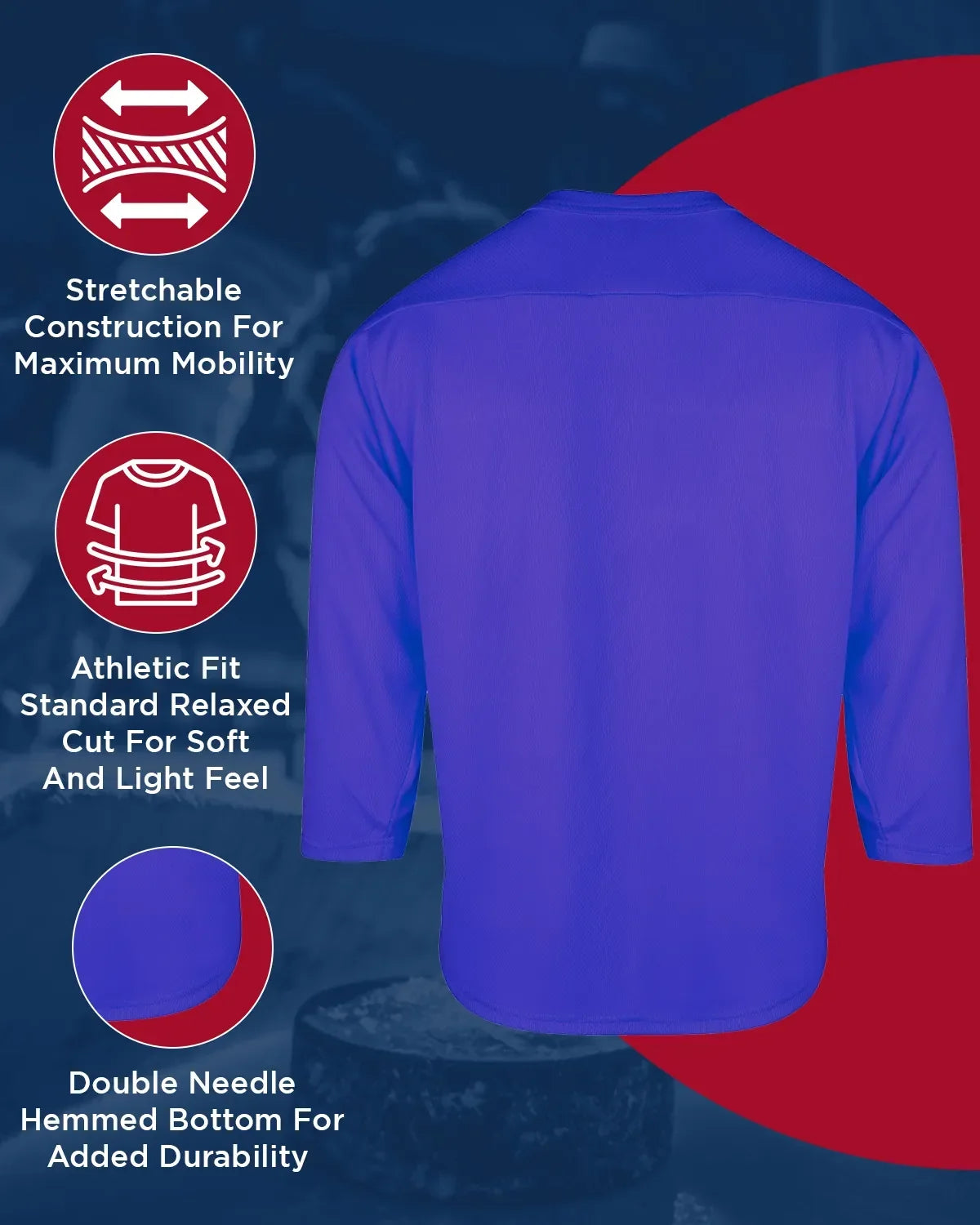 Men’s Royal Blue Hockey Practice Jerseys (adult)