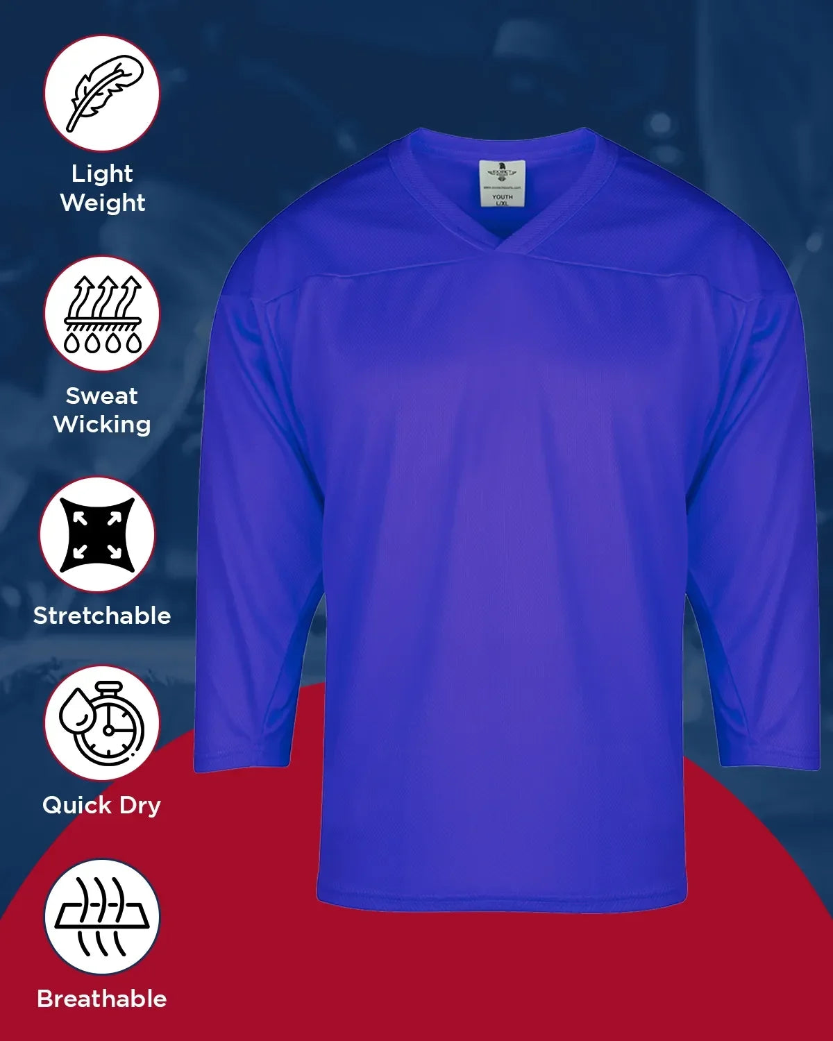 Men’s Royal Blue Hockey Practice Jerseys (adult)