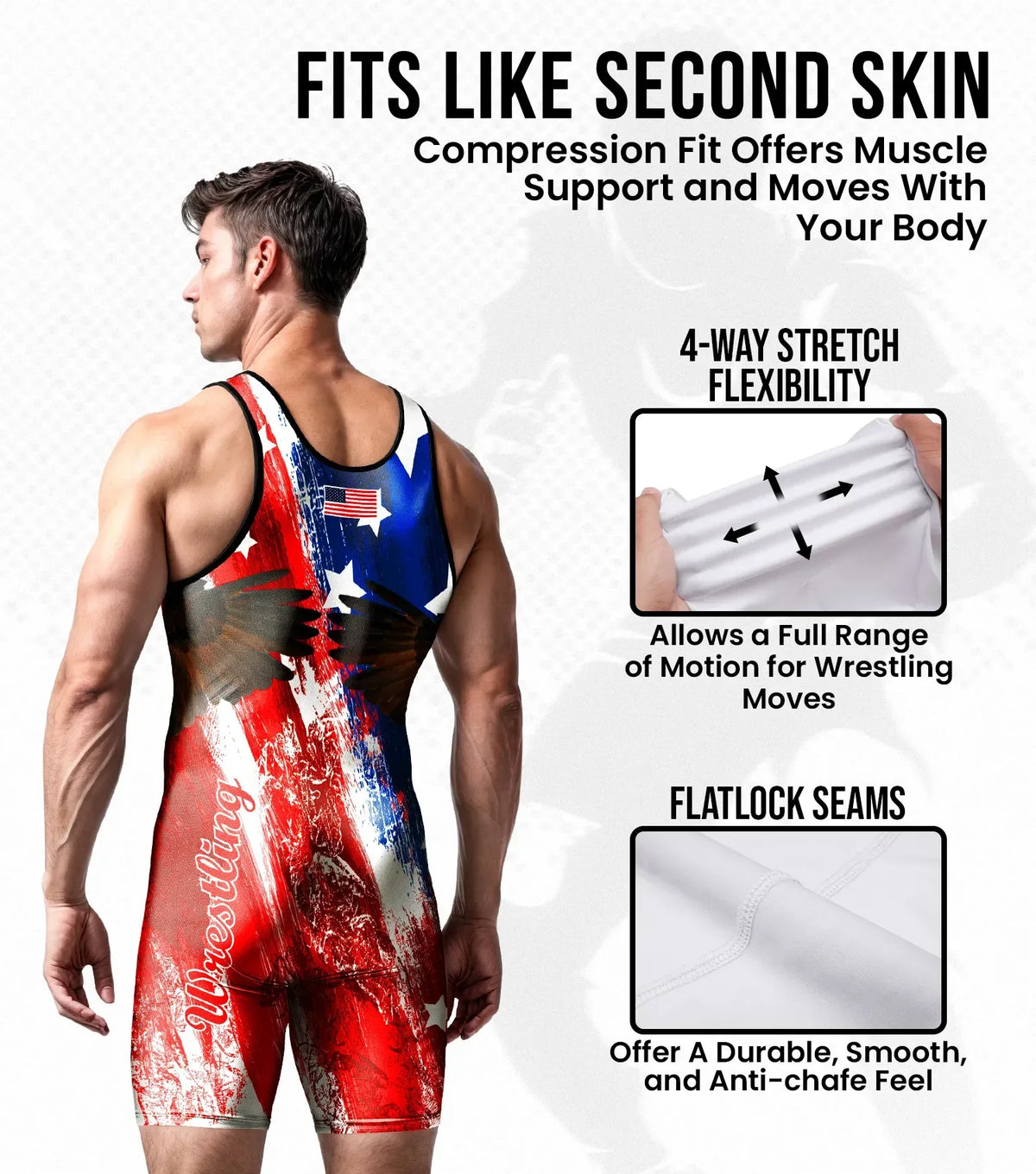 Men’s Sublimated Wrestling Singlets (burashy Usa)