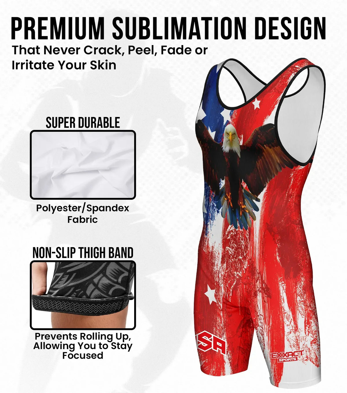 Men’s Sublimated Wrestling Singlets (burashy Usa)