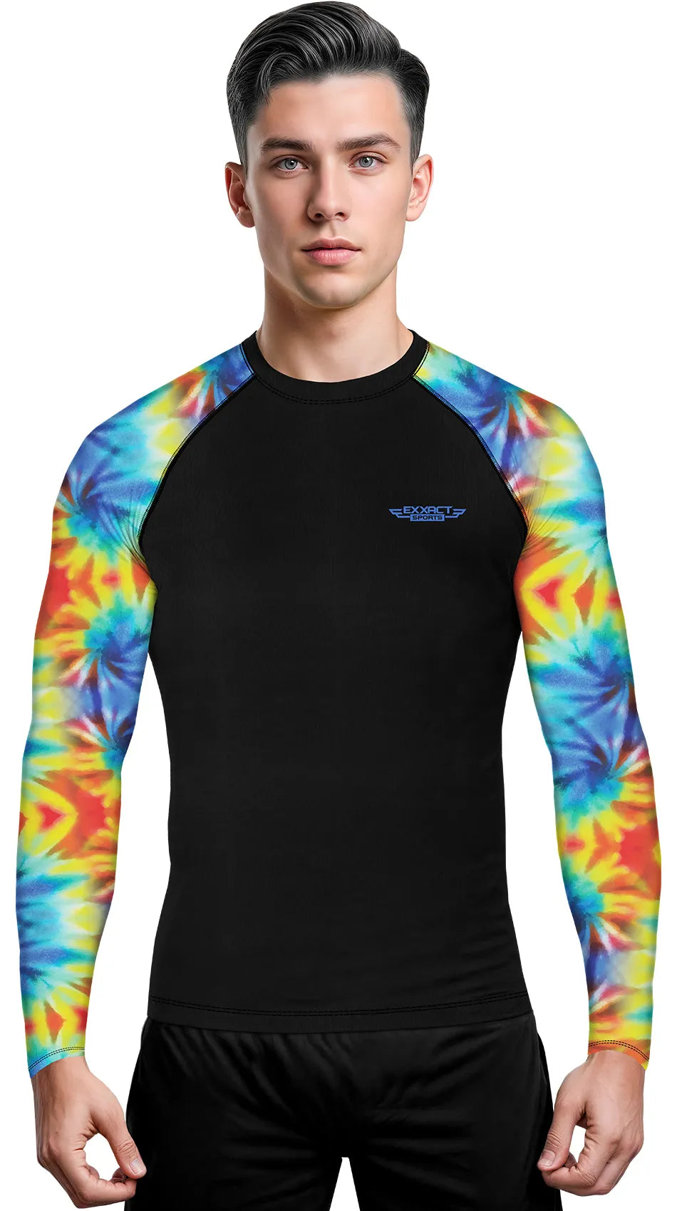 Men’s Tie Dye Bjj Rash Guard Long Sleeve