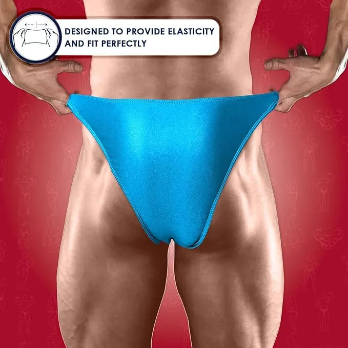 Men’s V-cut Bodybuilding Competition Posing Trunks (aqua Teal)