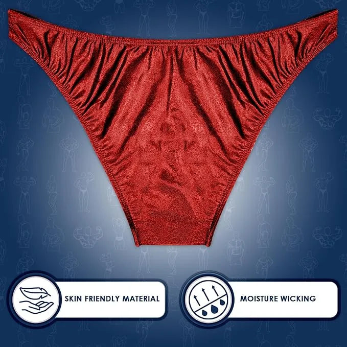 Men’s V-cut Bodybuilding Competition Posing Trunks (red)