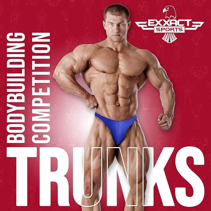Men’s V-cut Bodybuilding Competition Posing Trunks (royal Blue)
