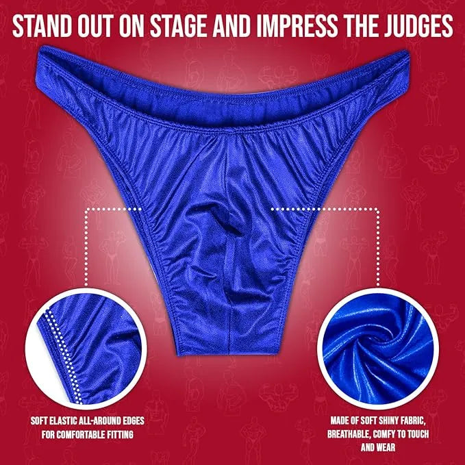 Men’s V-cut Bodybuilding Competition Posing Trunks (royal Blue)