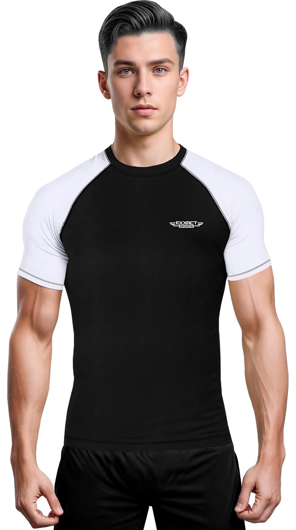 Men’s White Bjj Rash Guard Short Sleeve