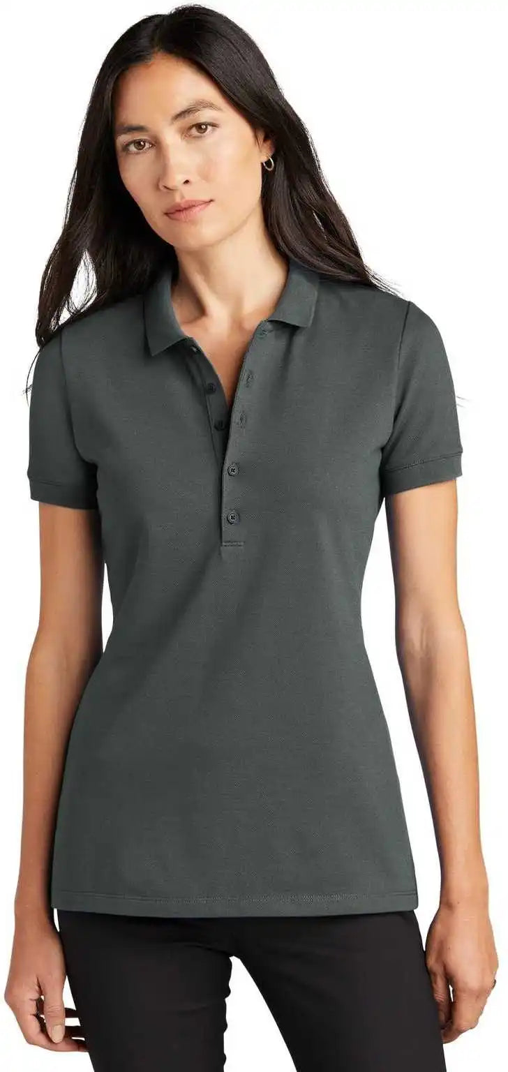 Mercer + mettle Mm1001 Women’s Stretch Heavyweight Pique Polo - Anchor Grey - Dark Gray / Ladies m