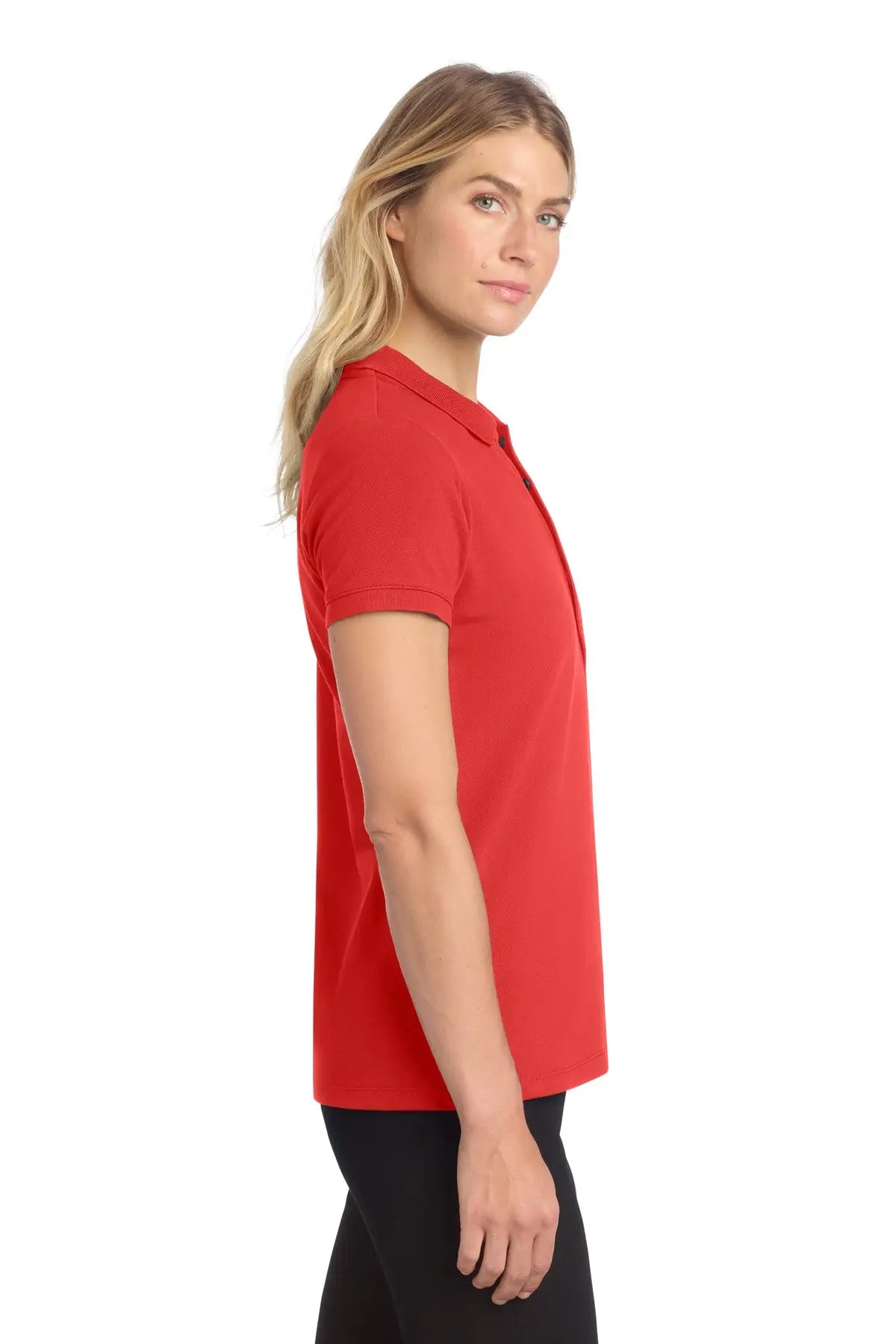 Mercer + mettle Mm1001 Women’s Stretch Heavyweight Pique Polo - Apple Red