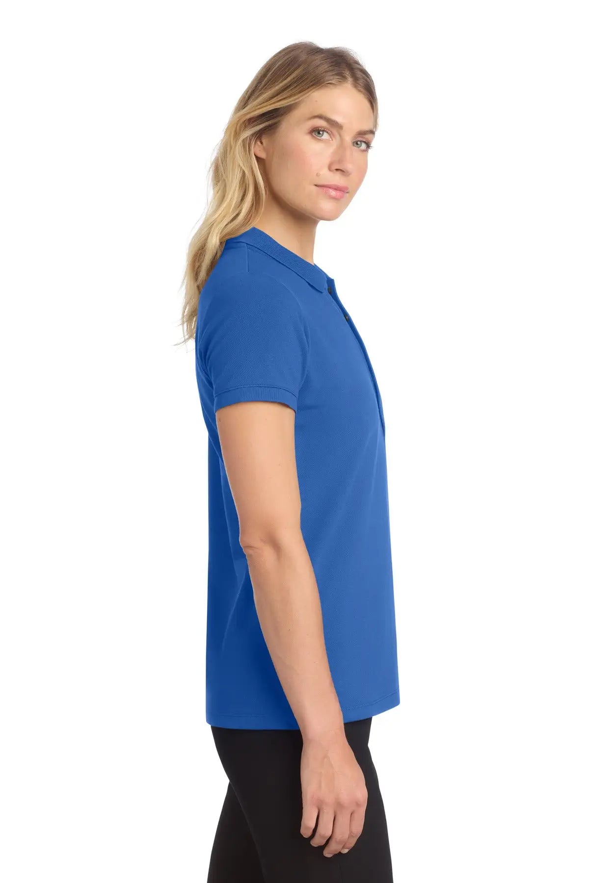 Mercer + mettle Mm1001 Women’s Stretch Heavyweight Pique Polo - Blue Note