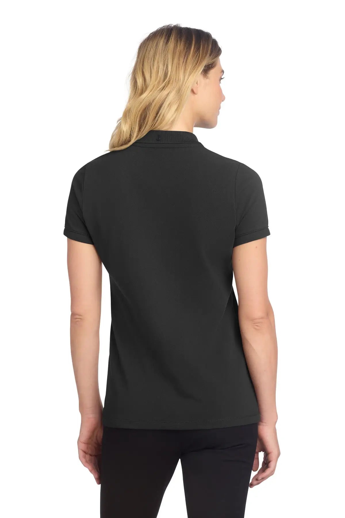 Mercer + mettle Mm1001 Women’s Stretch Heavyweight Pique Polo - Deep Black