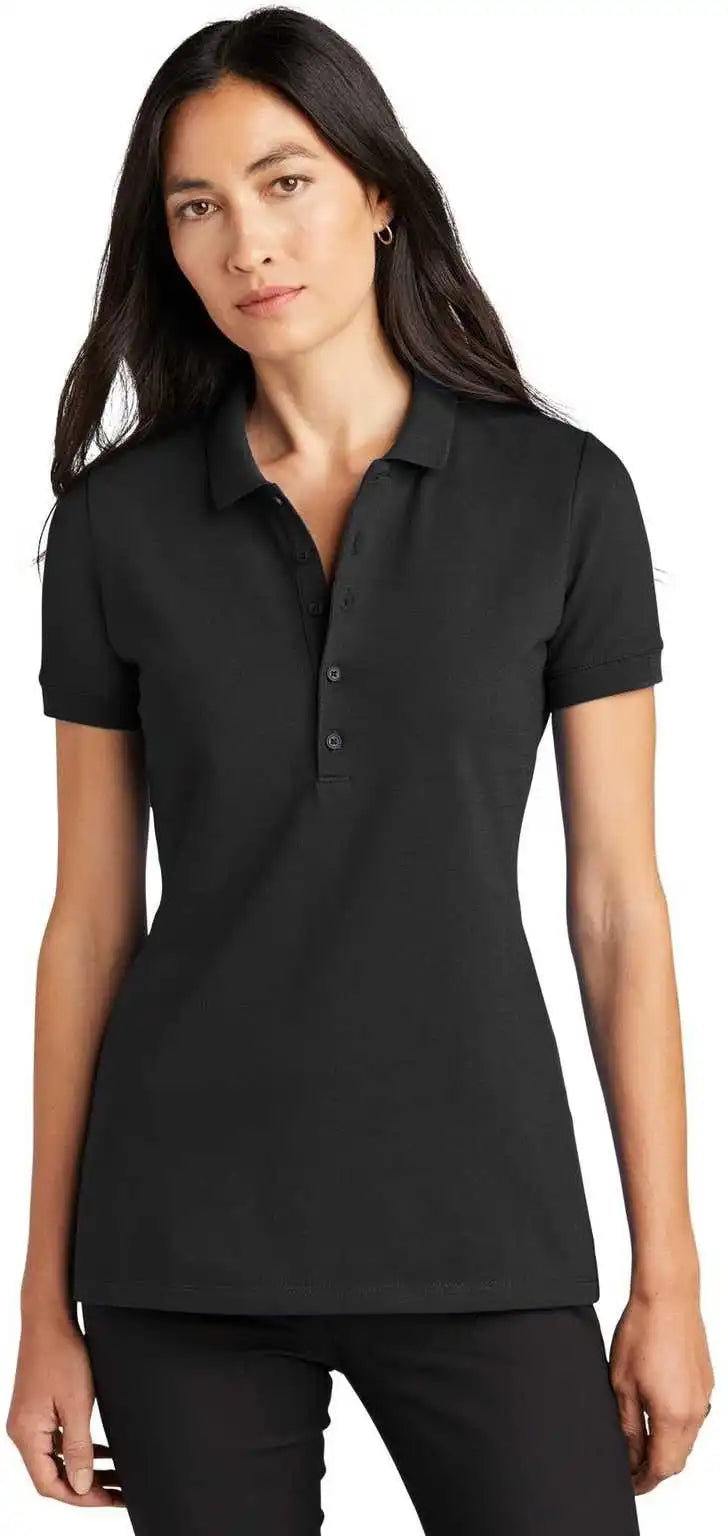 Mercer + mettle Mm1001 Women’s Stretch Heavyweight Pique Polo Deep Black / Ladies 2xl