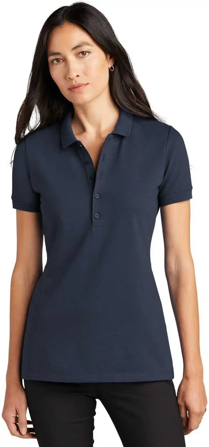 Mercer + mettle Mm1001 Women’s Stretch Heavyweight Pique Polo Night Navy
