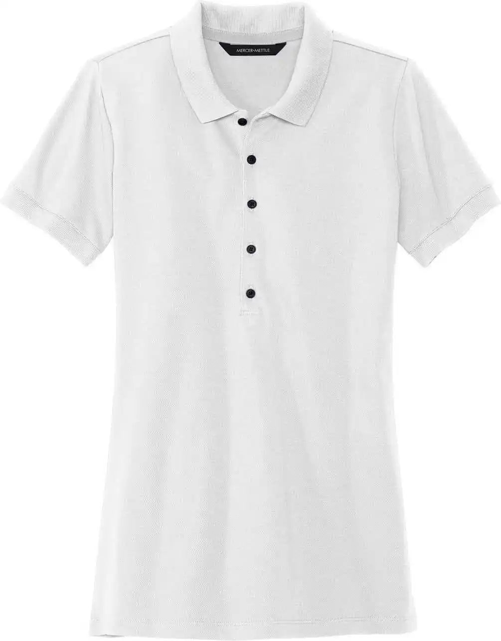 Mercer + mettle Mm1001 Women’s Stretch Heavyweight Pique Polo - White
