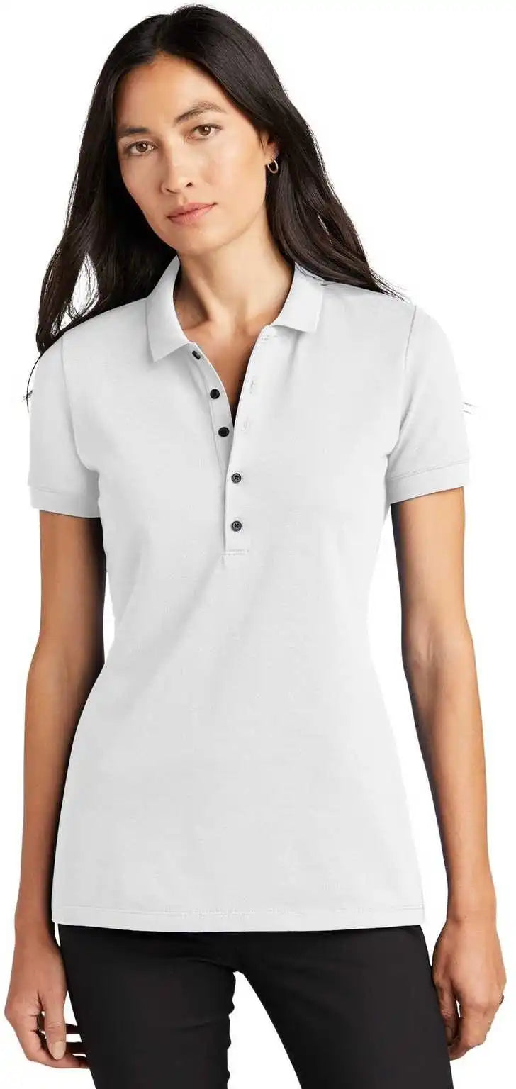 Mercer + mettle Mm1001 Women’s Stretch Heavyweight Pique Polo White / Ladies Xs
