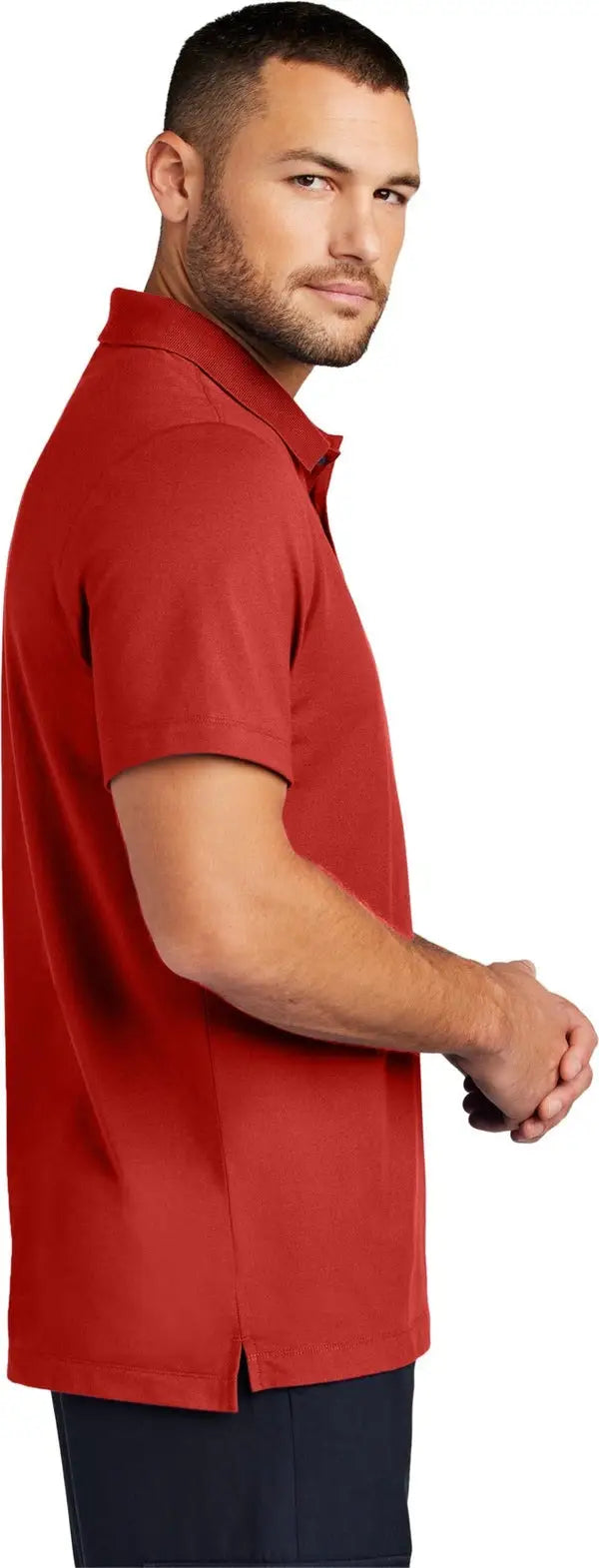 Mercer + mettle Mm1004 Stretch Pique Polo - Apple Red