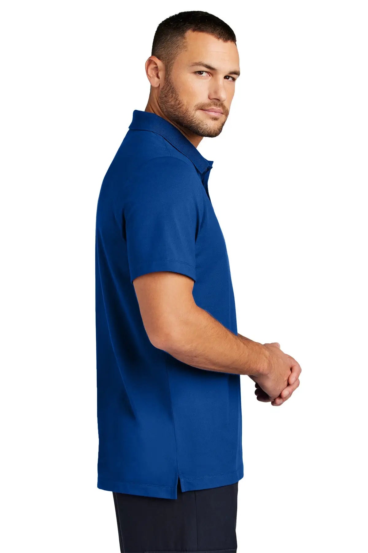 Mercer + mettle Mm1004 Stretch Pique Polo - Blue Note