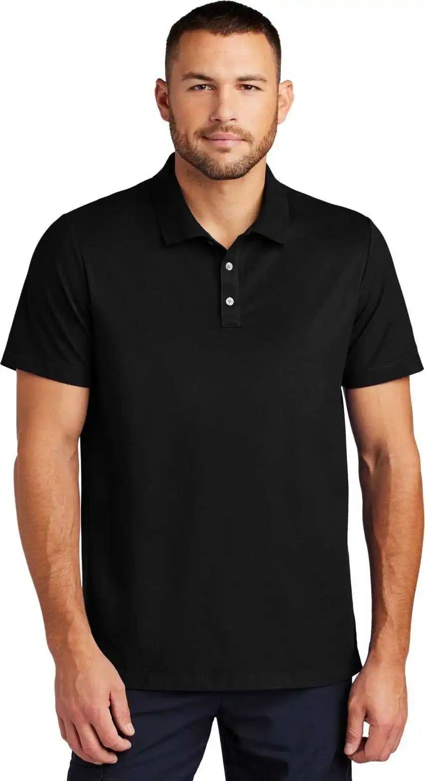 Mercer + mettle Mm1004 Stretch Pique Polo Deep Black