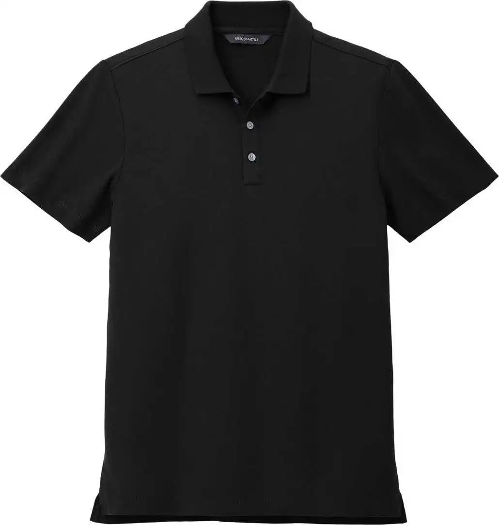 Mercer + mettle Mm1004 Stretch Pique Polo Deep Black