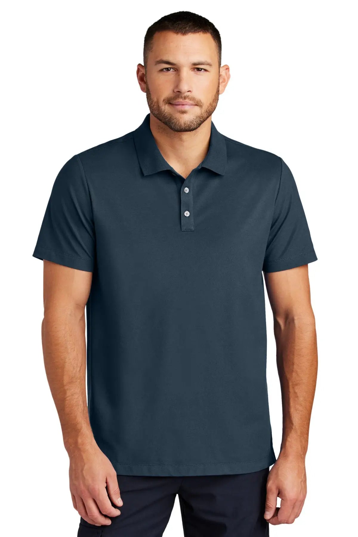 Mercer + mettle Mm1004 Stretch Pique Polo - Night Navy