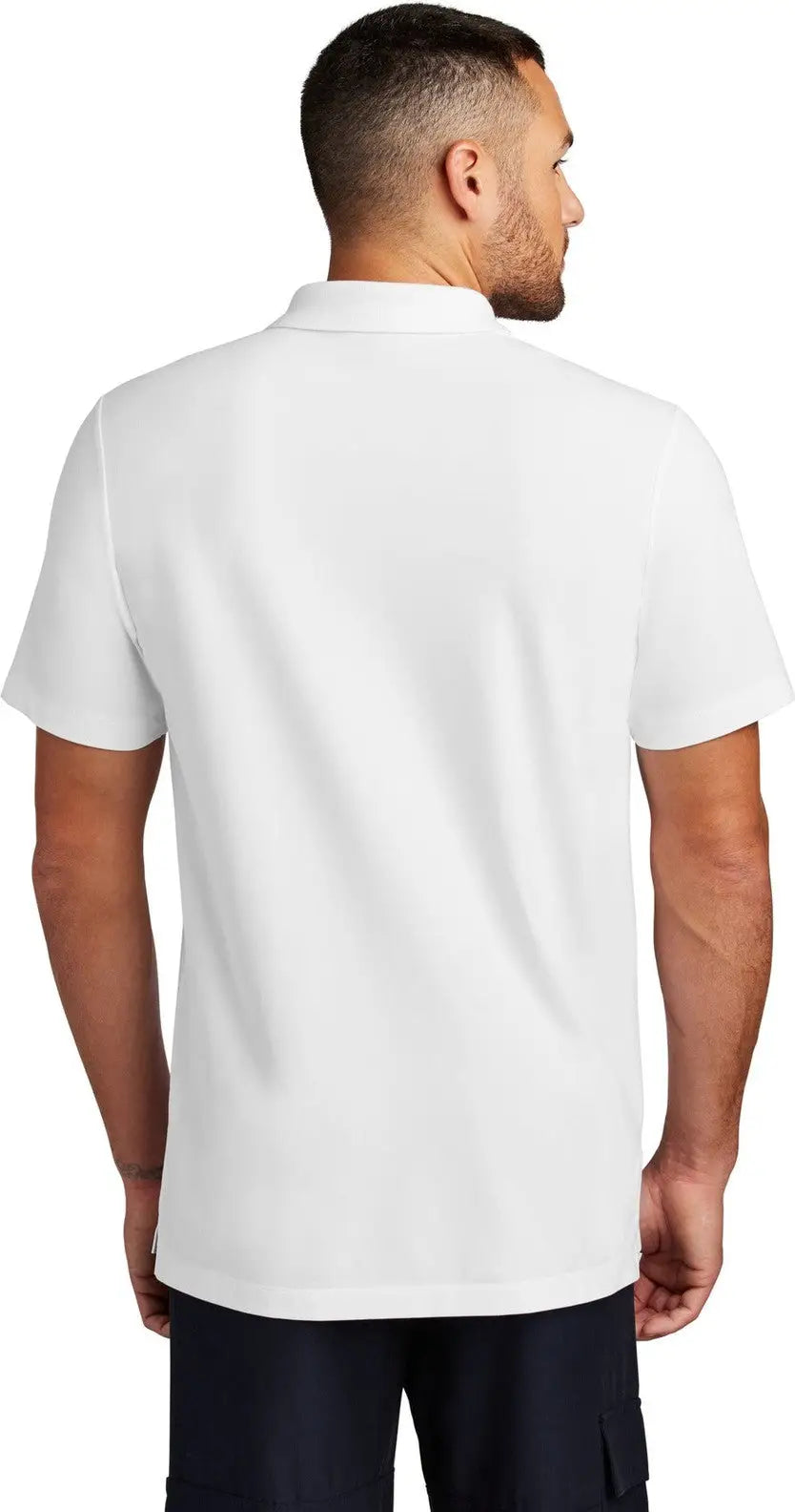 Mercer + mettle Mm1004 Stretch Pique Polo - White