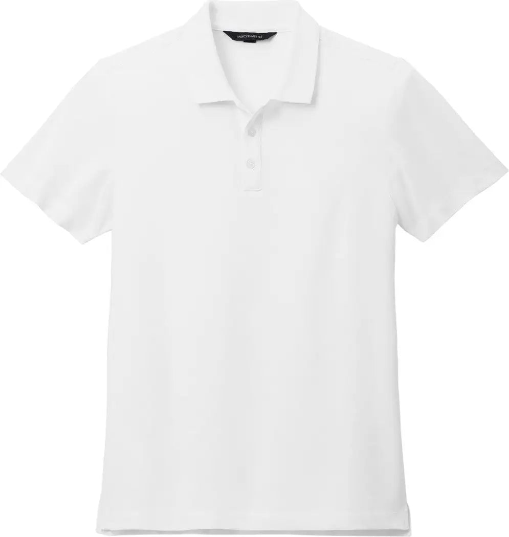 Mercer + mettle Mm1004 Stretch Pique Polo - White