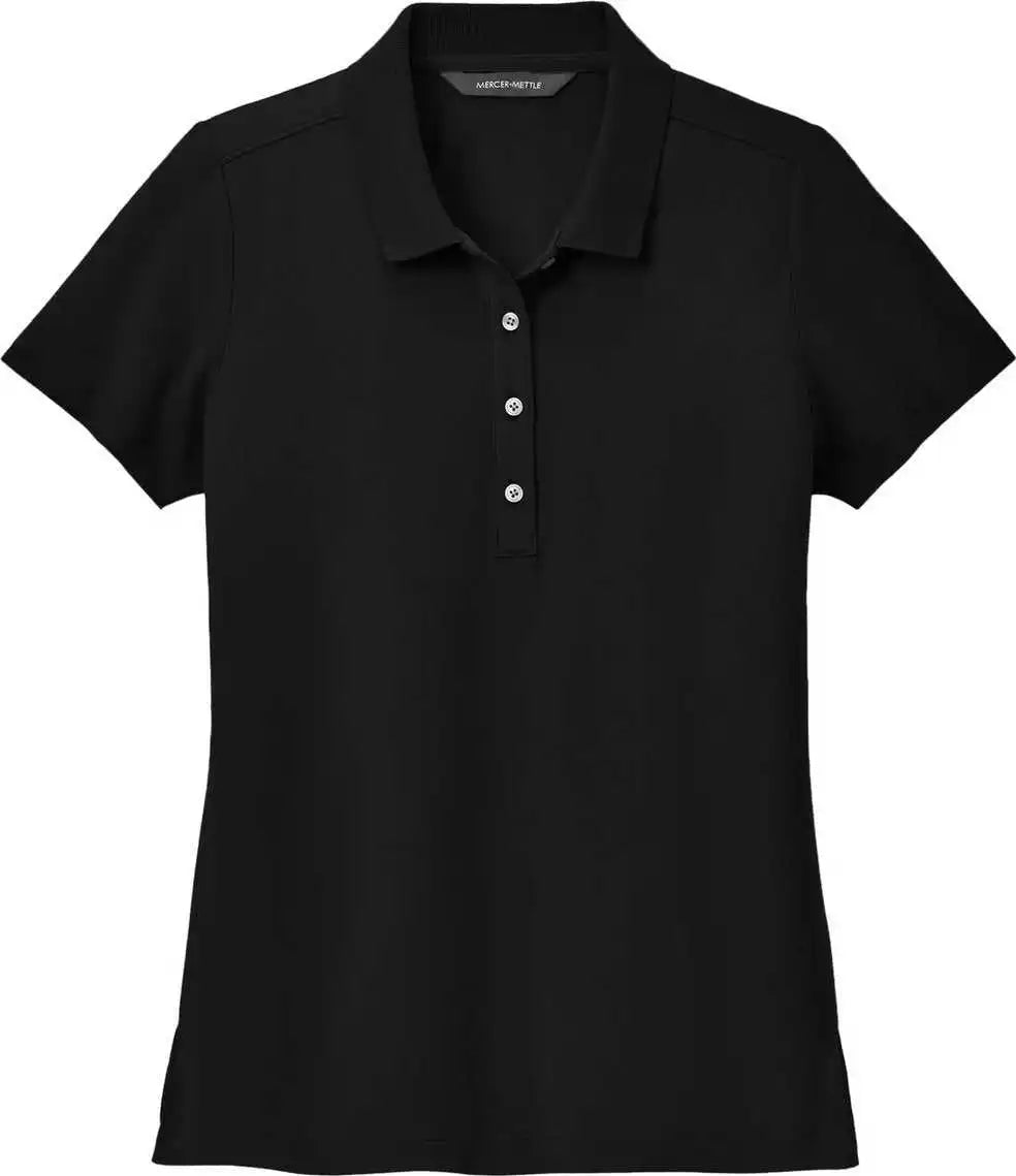 Mercer + mettle Mm1005 Women’s Stretch Pique Polo - Deep Black