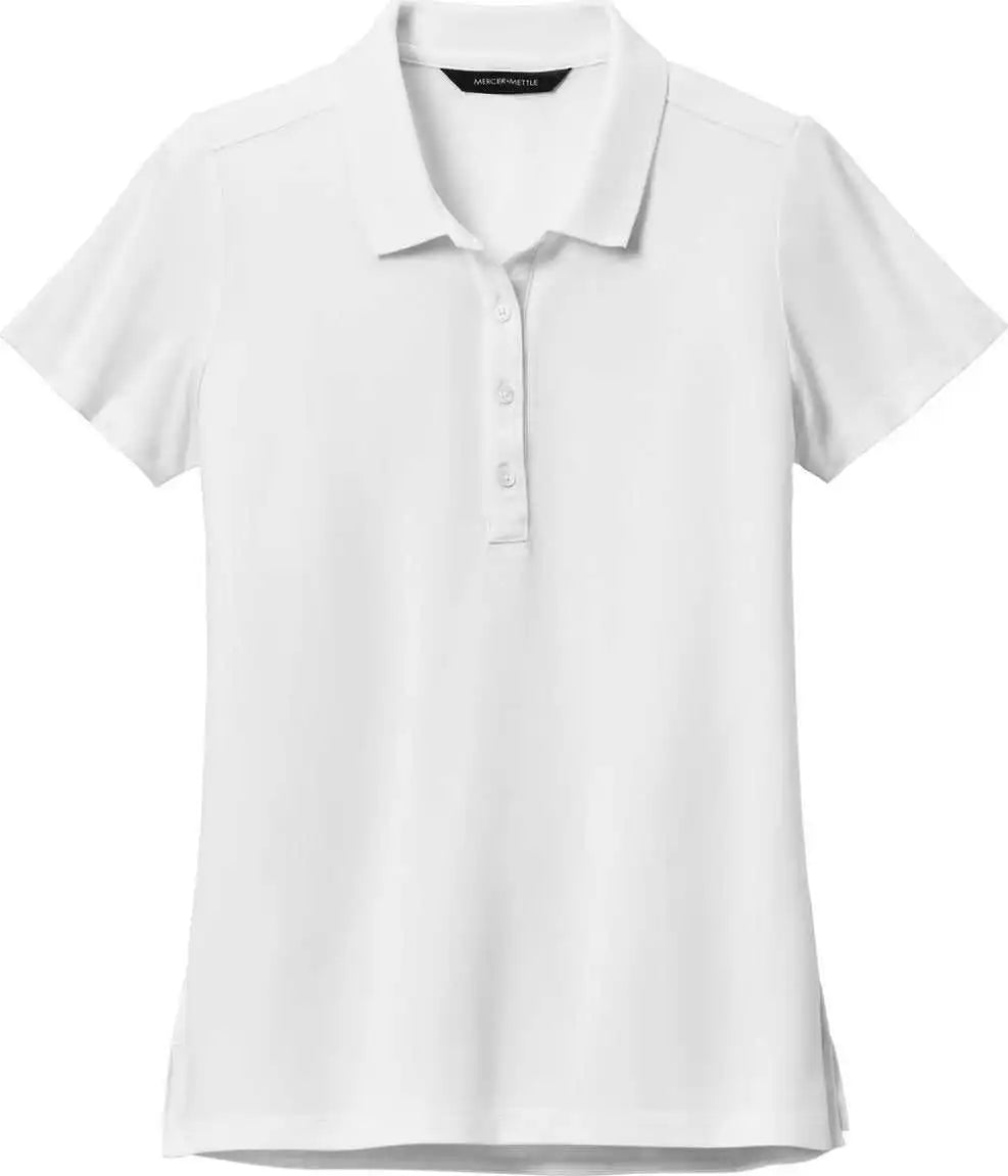Mercer + mettle Mm1005 Women’s Stretch Pique Polo - White