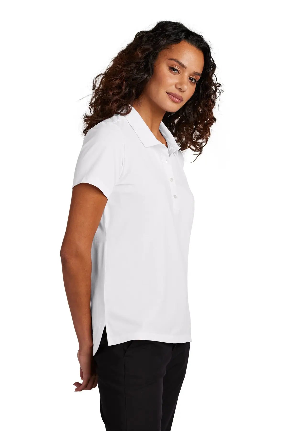 Mercer + mettle Mm1005 Women’s Stretch Pique Polo - White