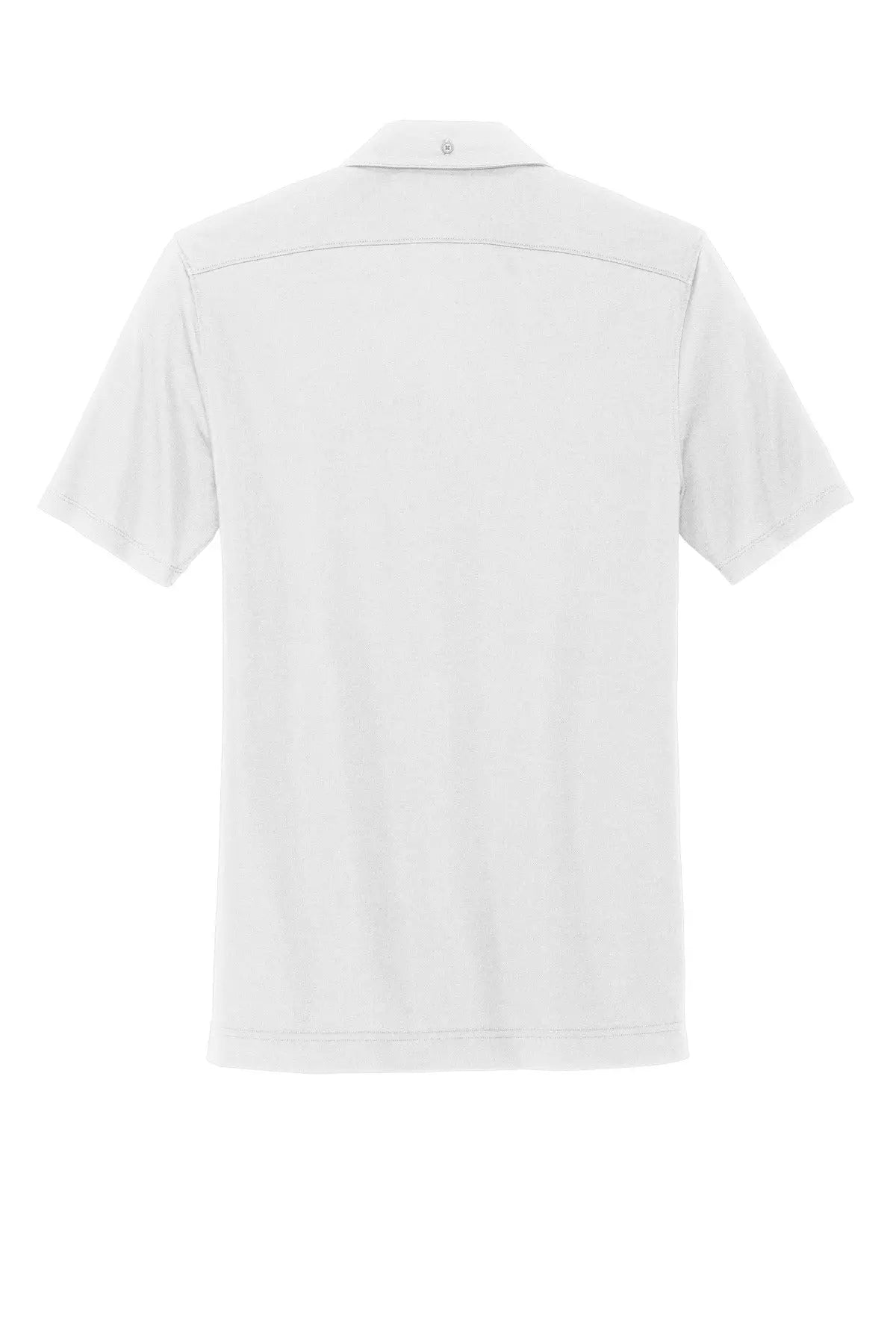 Mercer + mettle Mm1006 Stretch Pique Full-button Polo - White
