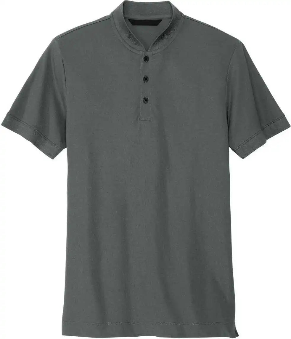 Mercer + mettle Mm1008 Stretch Pique Henley - Anchor Grey