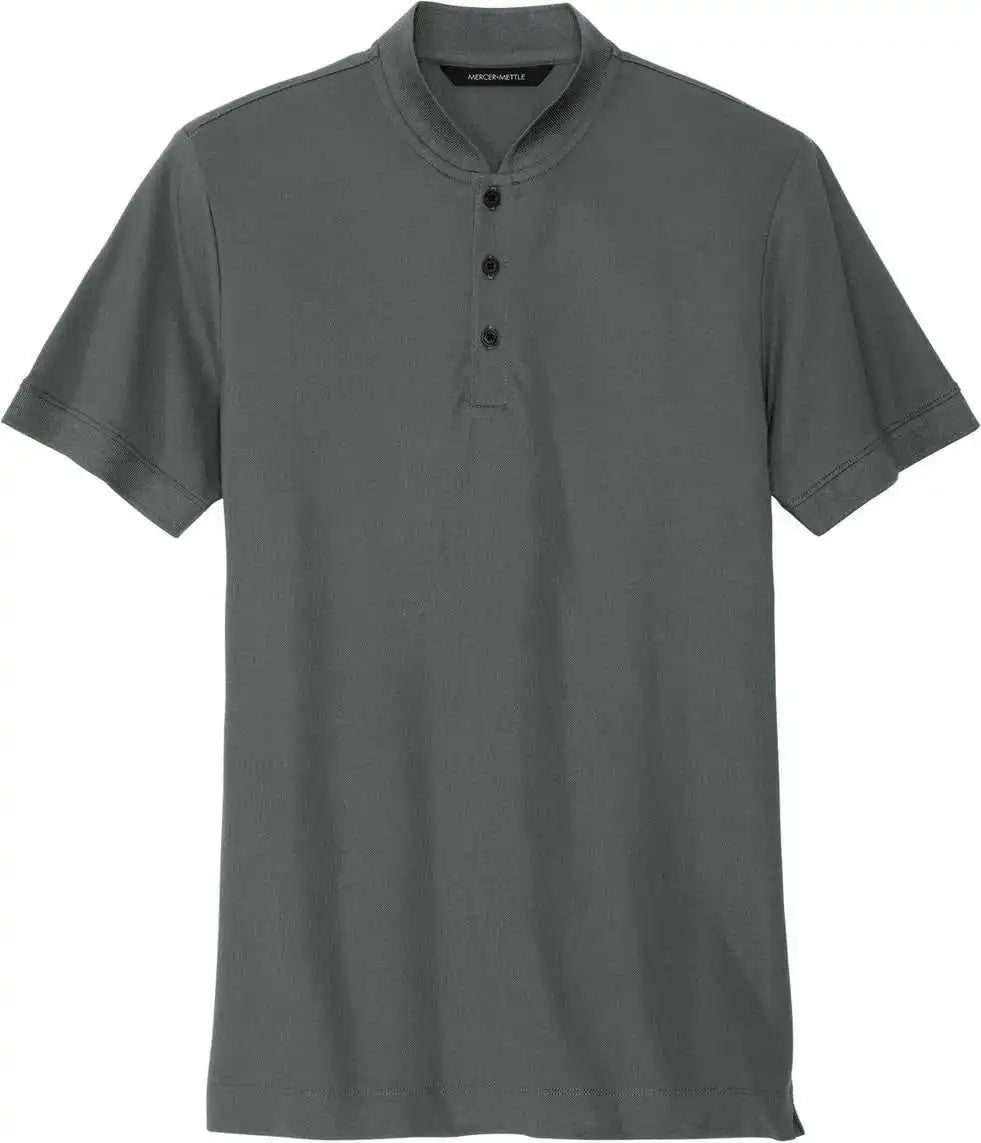 Mercer + mettle Mm1008 Stretch Pique Henley - Anchor Grey