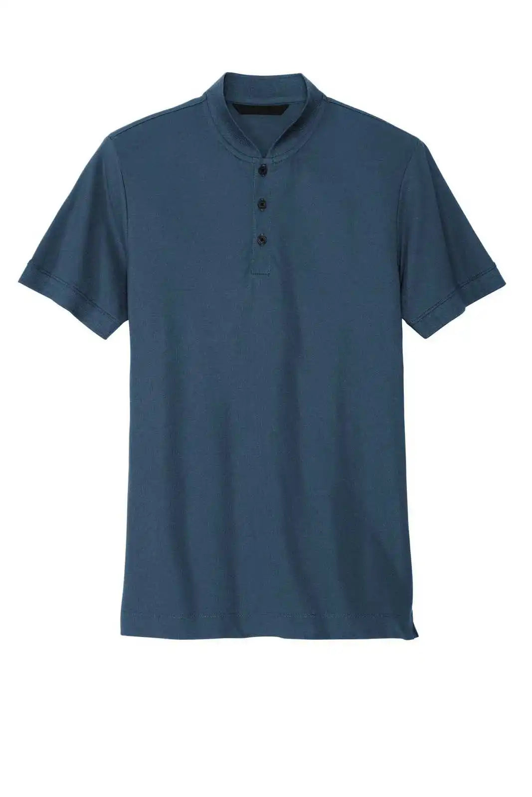 Mercer + mettle Mm1008 Stretch Pique Henley Insignia Blue Navy / Adult l