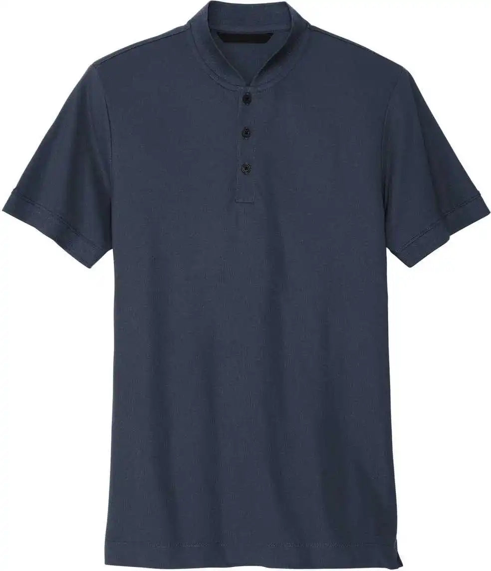 Mercer + mettle Mm1008 Stretch Pique Henley - Night Navy