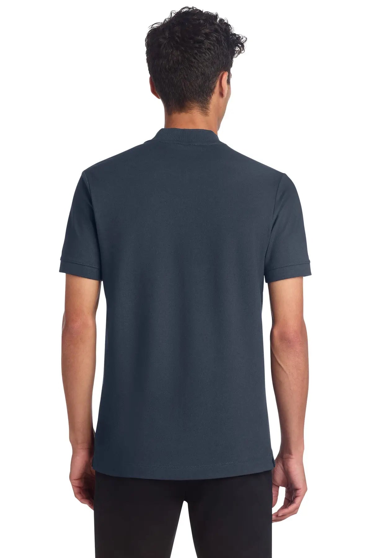 Mercer + mettle Mm1008 Stretch Pique Henley - Night Navy