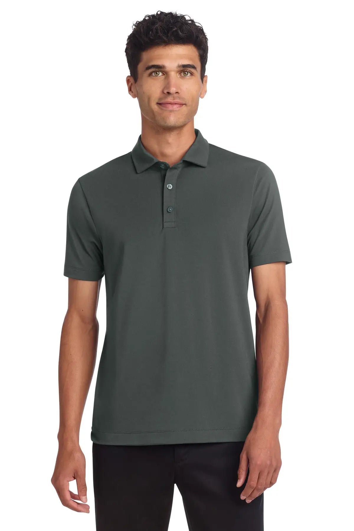 Mercer + mettle Mm1014 Stretch Jersey Polo - Anchor Gray - Adult Xs