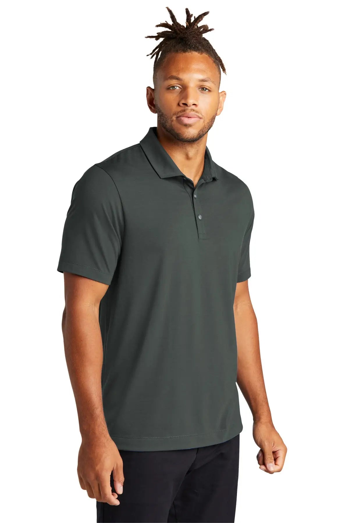Mercer + mettle Mm1014 Stretch Jersey Polo - Anchor Gray