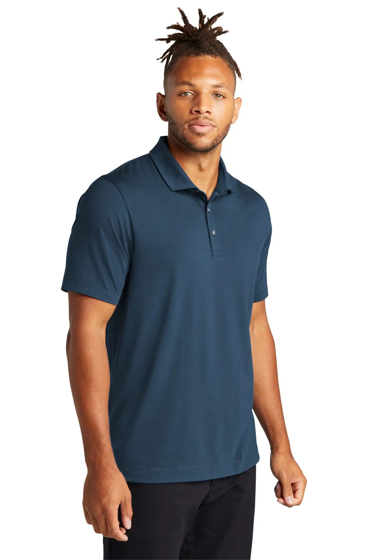 Mercer + mettle Mm1014 Stretch Jersey Polo - Insignia Blue