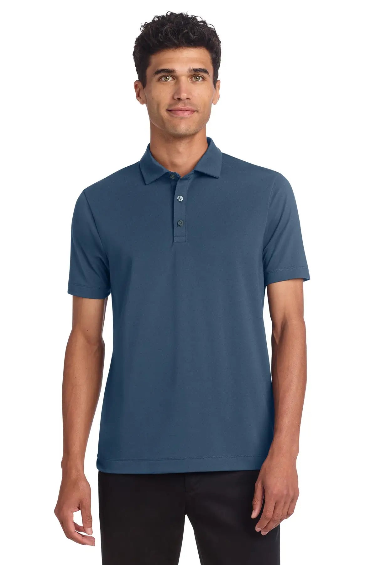 Mercer + mettle Mm1014 Stretch Jersey Polo - Insignia Blue