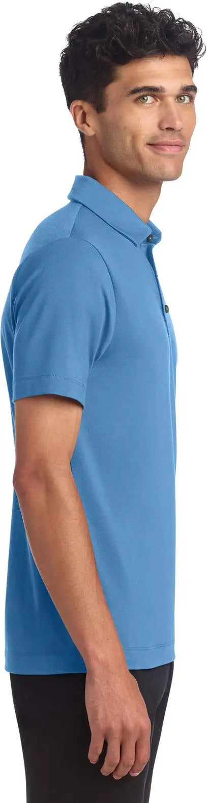 Mercer + mettle Mm1014 Stretch Jersey Polo - Parisian Blue