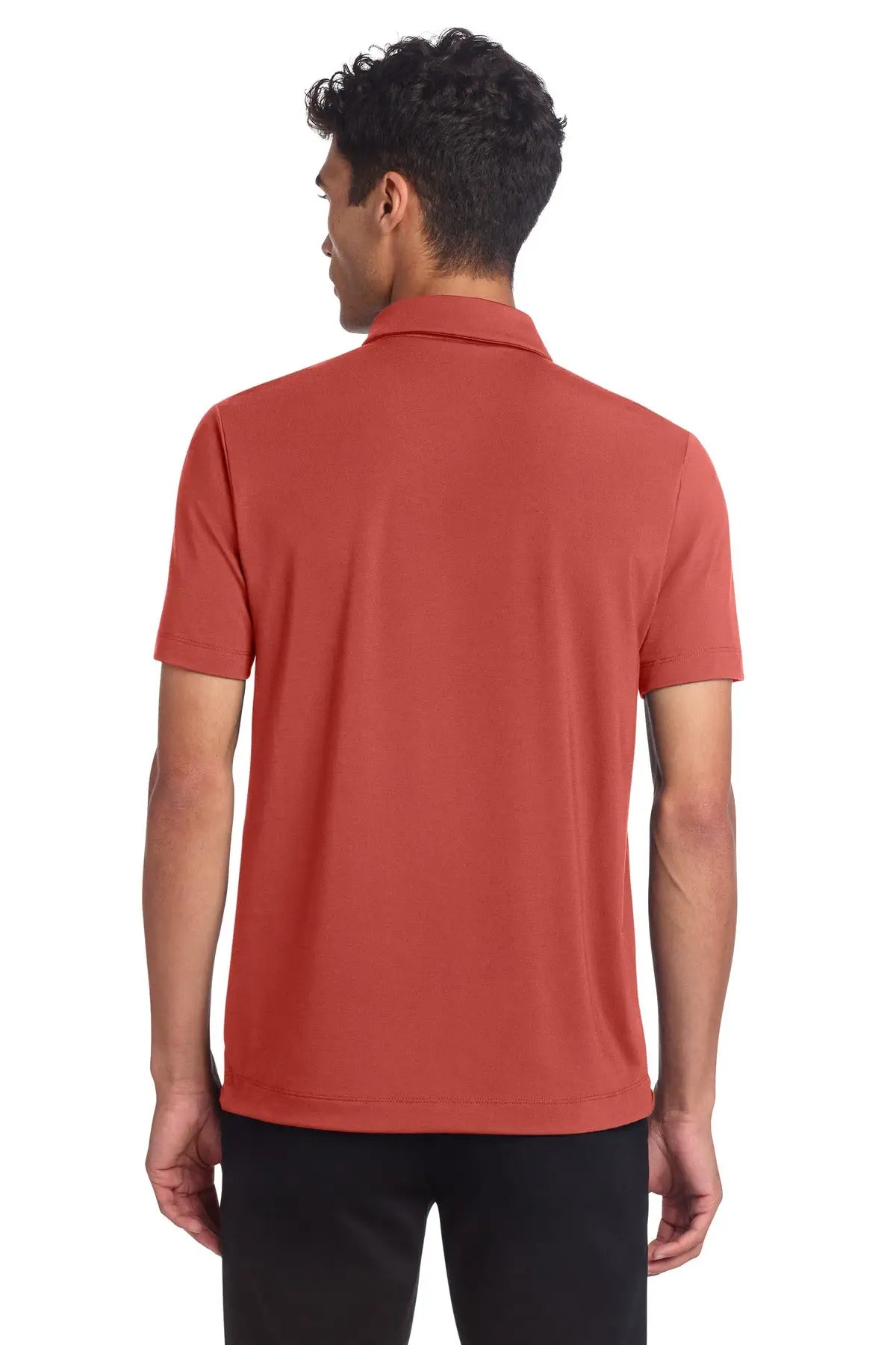 Mercer + mettle Mm1014 Stretch Jersey Polo - Terracotta