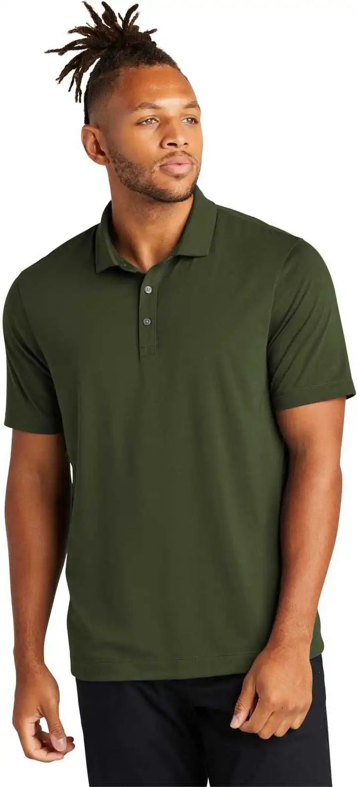 Mercer + mettle Mm1014 Stretch Jersey Polo - Townsend Green - Forest / Adult Xl